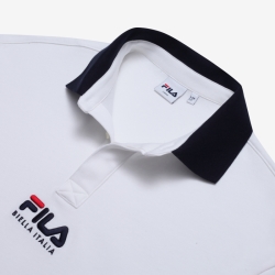 Fila Ruzufit Biella Italia Logo - Miesten Poolopaita - Valkoinen | FI-94263